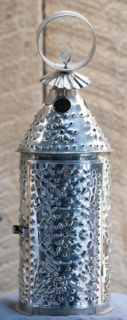 knight foundry handmade lantern with candle inside