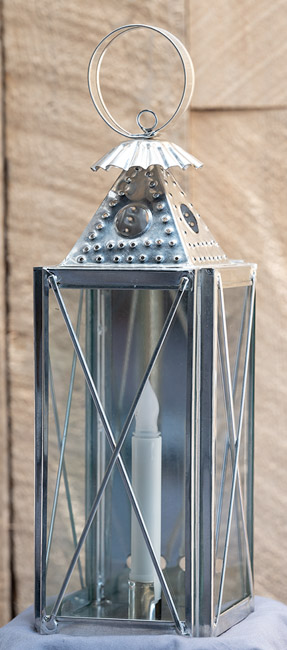 knight foundry handmade lantern with candle inside